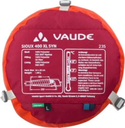 VAUDE Sioux 400 XL SYN Schlafsack 18 VAUDE Sioux 400 XL SYN Schlafsack -VAUDE Verkäufe 439738